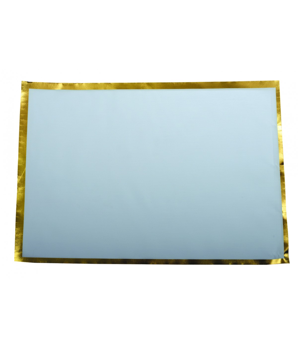 Dessous d'assiette jetable 31.5x45cm blanc et dore rouleau 32pieces