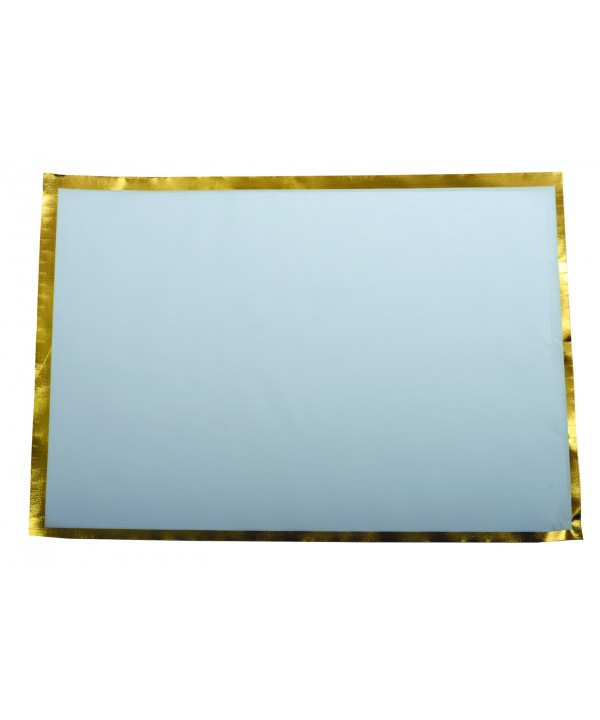 Dessous d'assiette jetable 31.5x45cm blanc et dore rouleau 32pieces