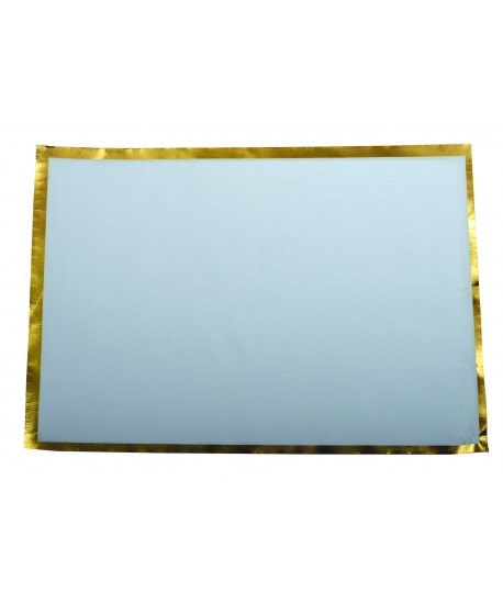 Dessous d'assiette jetable 31.5x45cm blanc et dore rouleau 32pieces