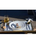 Disposable placemats 31.5x45cm white and gold roll of 32 pieces