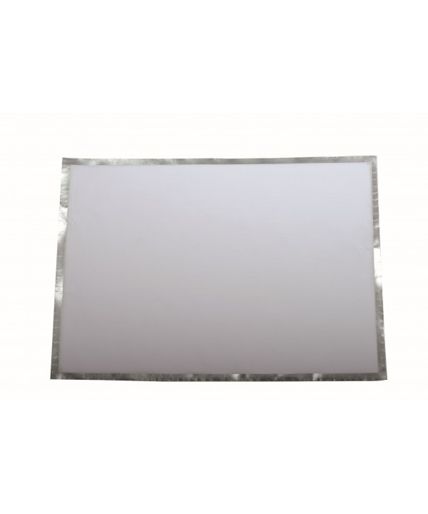 Dessous d'assiette jetable 31.5x45cm blanc et argent rouleau 32 pièce