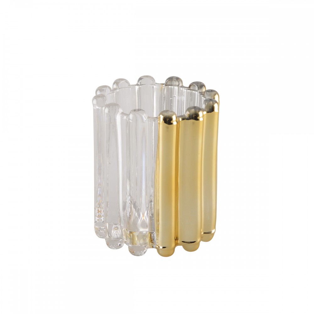 Striped half-gold candlestick