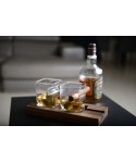 Duo whisky deux verres support bois 4 glaçons pierre céramique