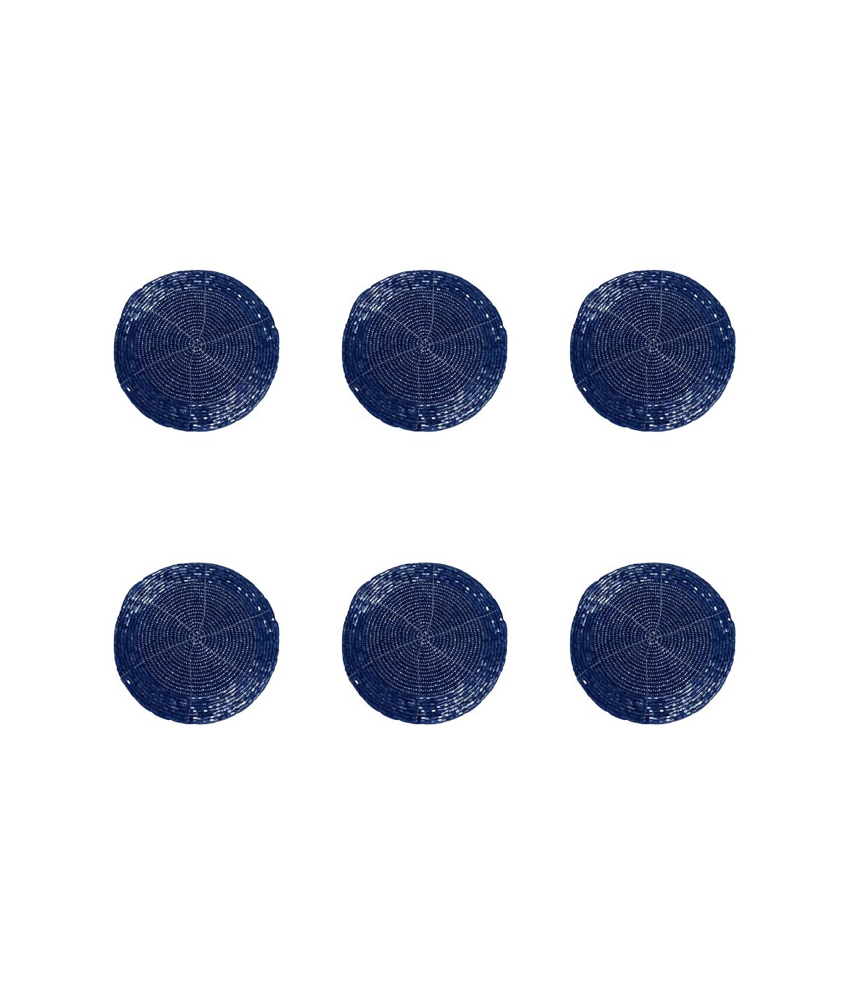 Dark blue pearl coasters - set of 6
