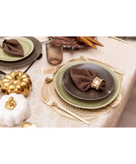 White and gold decorative pumpkins - set of 2