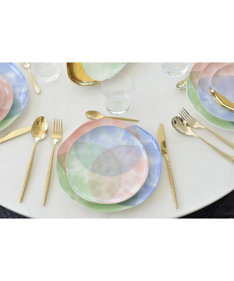 Assiette à dessert tricolore-Paradise