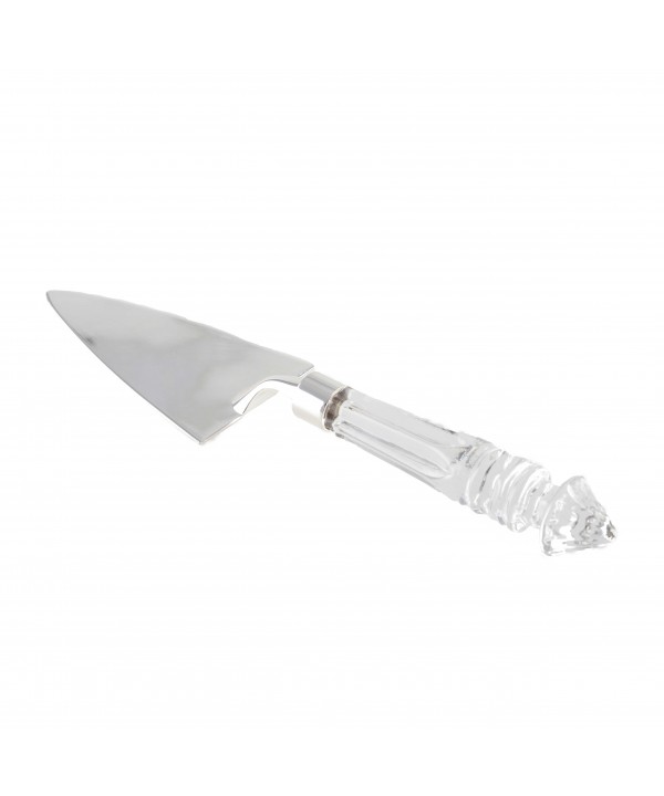 Cake server with crystal handle