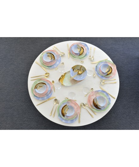 Assiette plate tricolore-Paradise