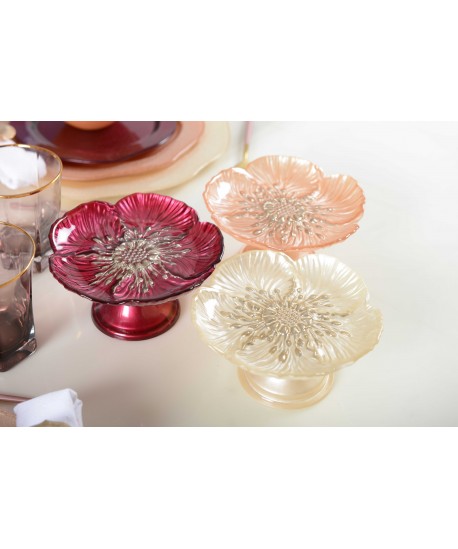 Plat à gâteaux fuchsia