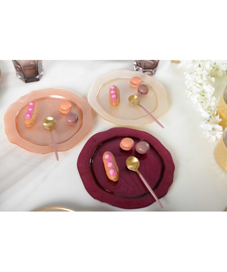 Assiette à dessert fuchsia