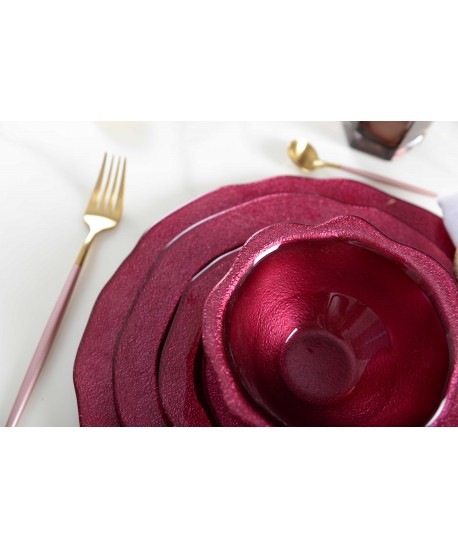 Assiette à dessert fuchsia