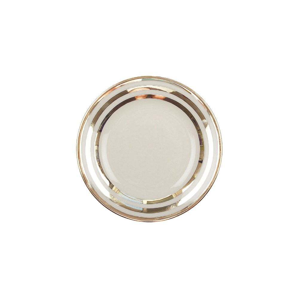 Triple gold dessert plates 18cm