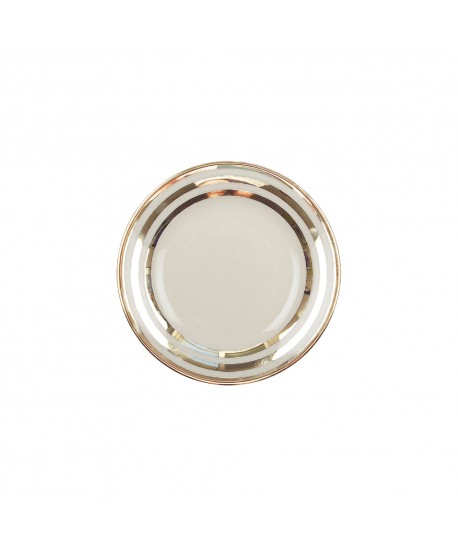 Triple gold dessert plates 18cm