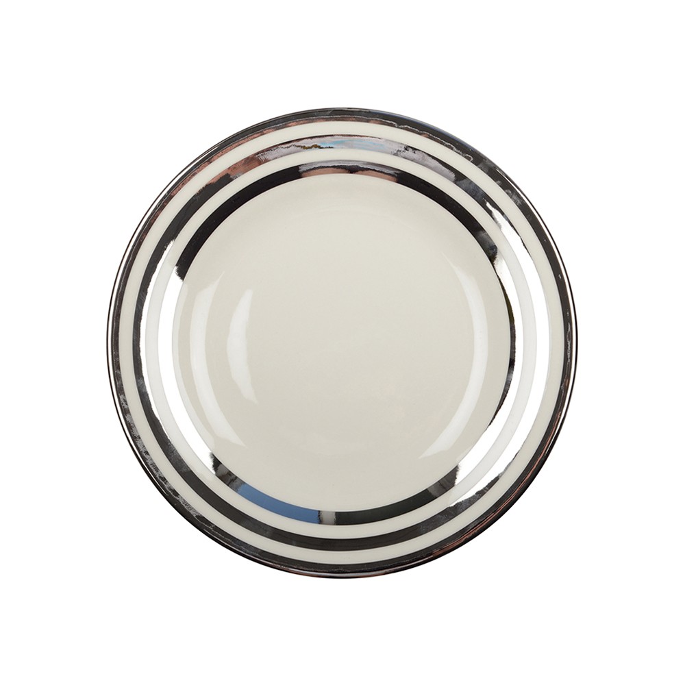 Assiette creuse triple filet argent 23cm