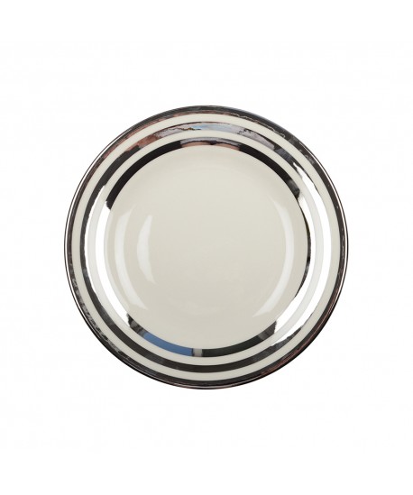 Assiette creuse triple filet argent 23cm