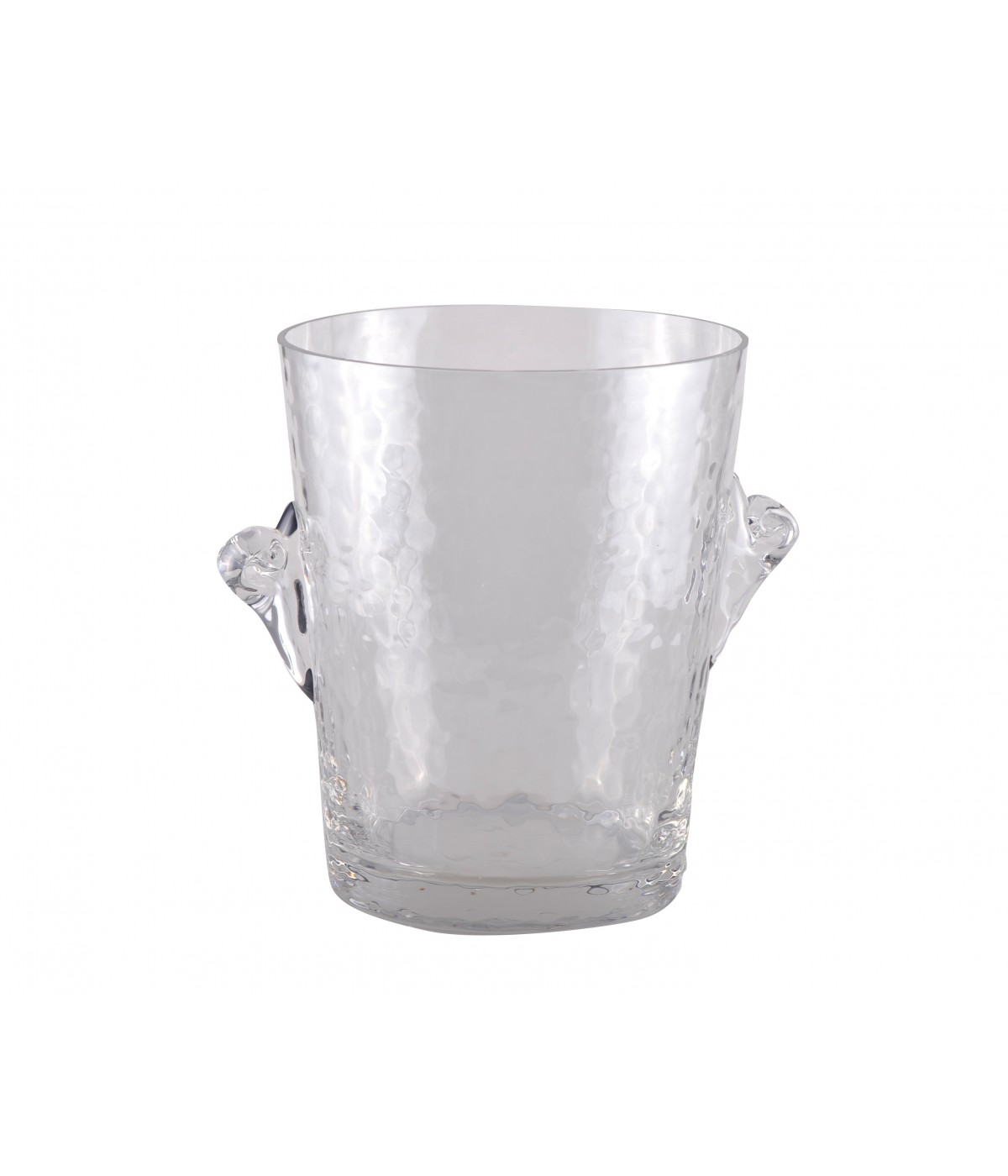 Seau à champagne verre martelé fumé