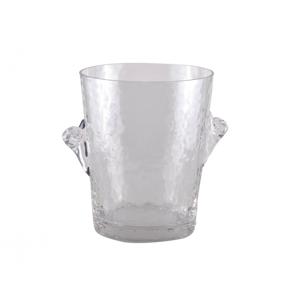 Seau à champagne verre martelé fumé