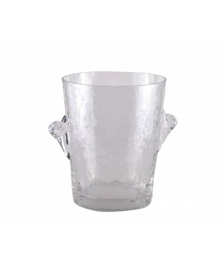 Seau à champagne verre martelé fumé