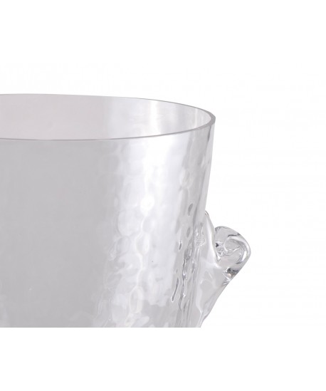 Smoked hammered glass champagne bucket