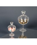 Bonbonnière en verre avec diamant h24cm