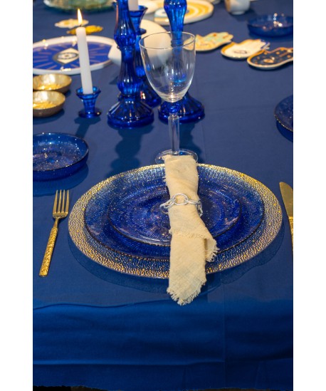 Verres à vin avec pied en diamant bleu - lot de 4