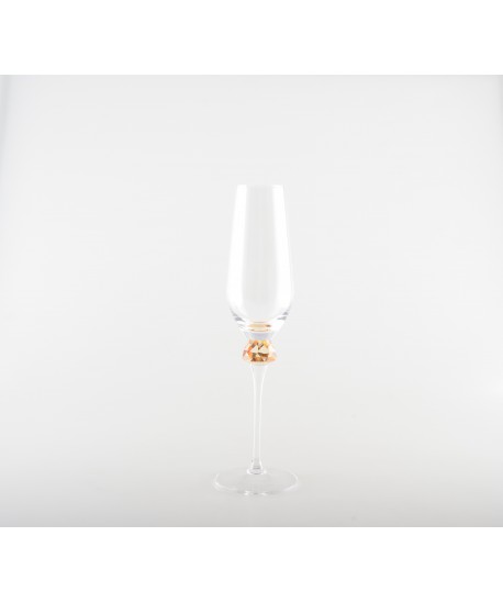 Flûtes avec pied en diamant 4 couleurs - lot de 4