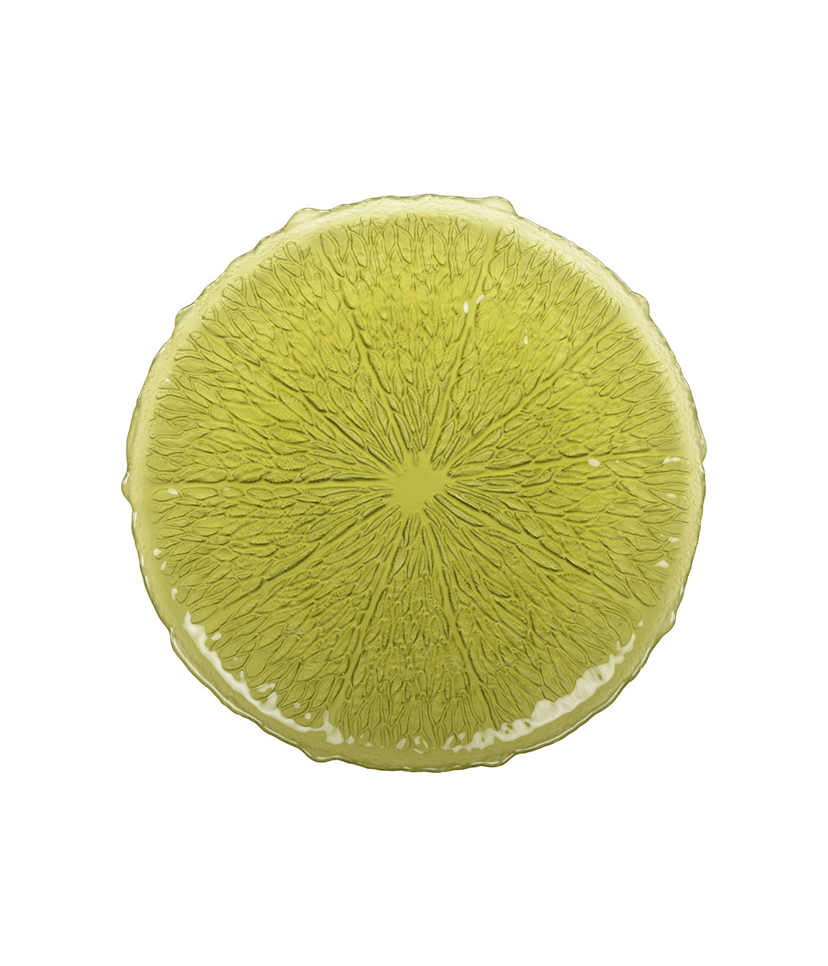 Assiette de présentation verte 34cm - citron
