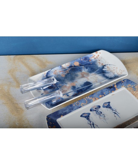 Plats à cake méduse 29x13cm - lot de 2