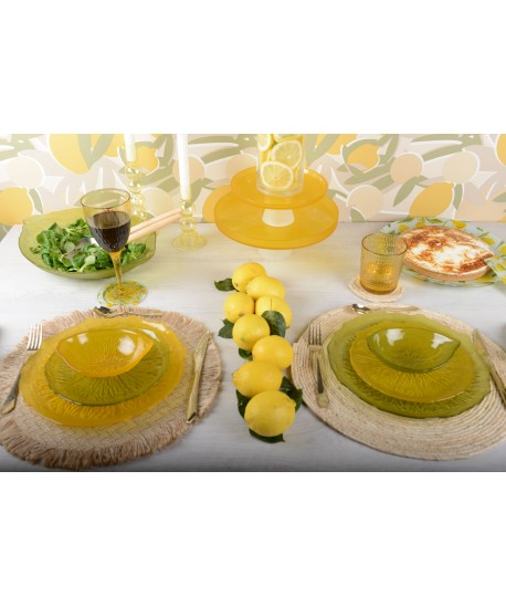 Green dinner plate 28cm - lemon
