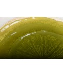 Assiette de présentation verte 34cm - citron