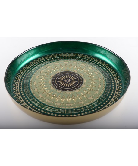 Plat à tarte vert et noir 32.5cm - coachella