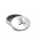 Silver bear-shaped baby tooth box