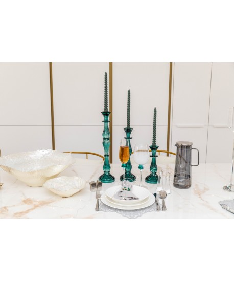 Coupelle corolle lustrée en argent 23x23x6cm