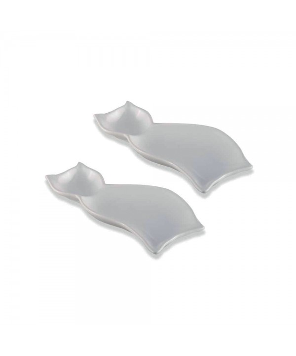 Coupelles chat en porcelaine 20cm- lot de 2