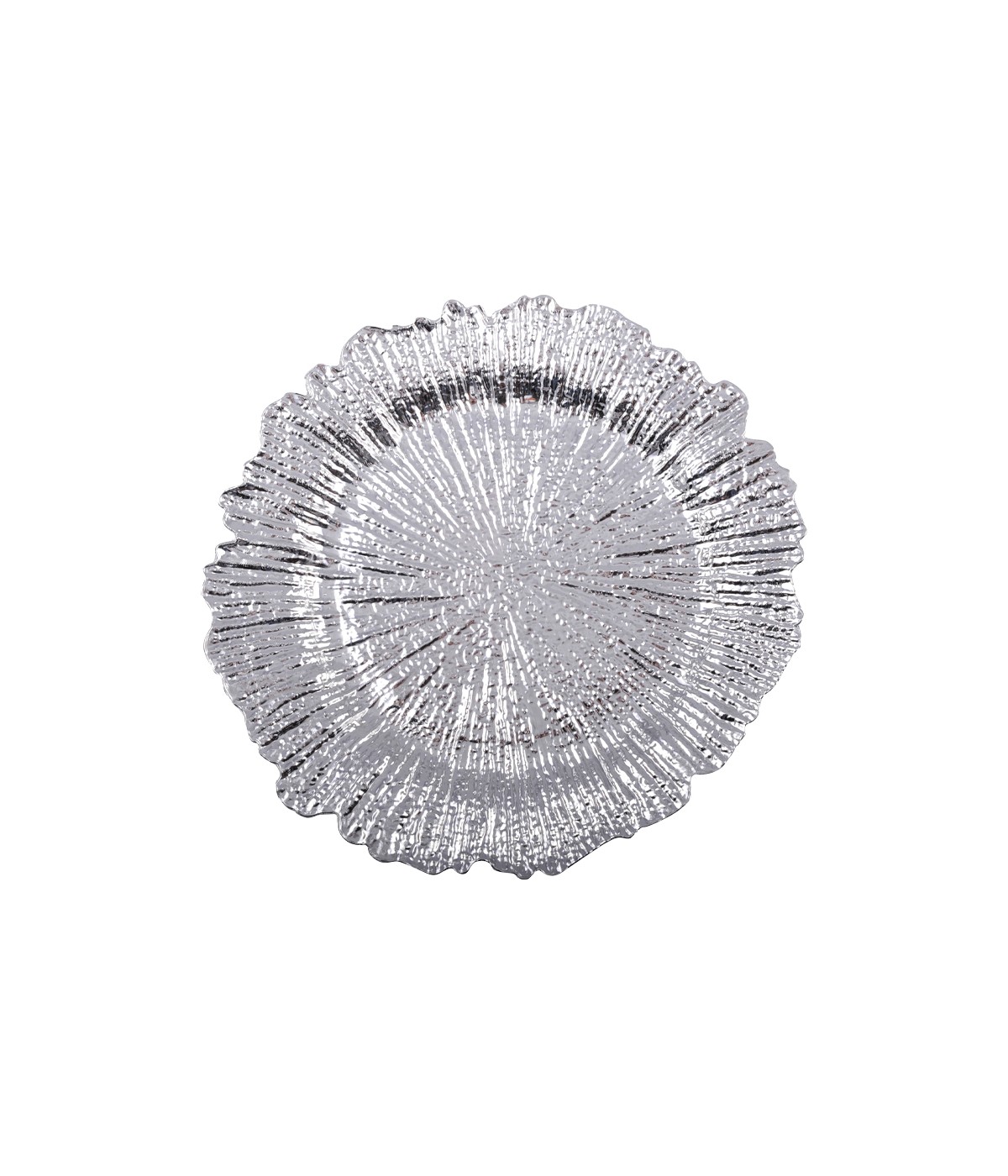 Dessous d'assiette flower argent