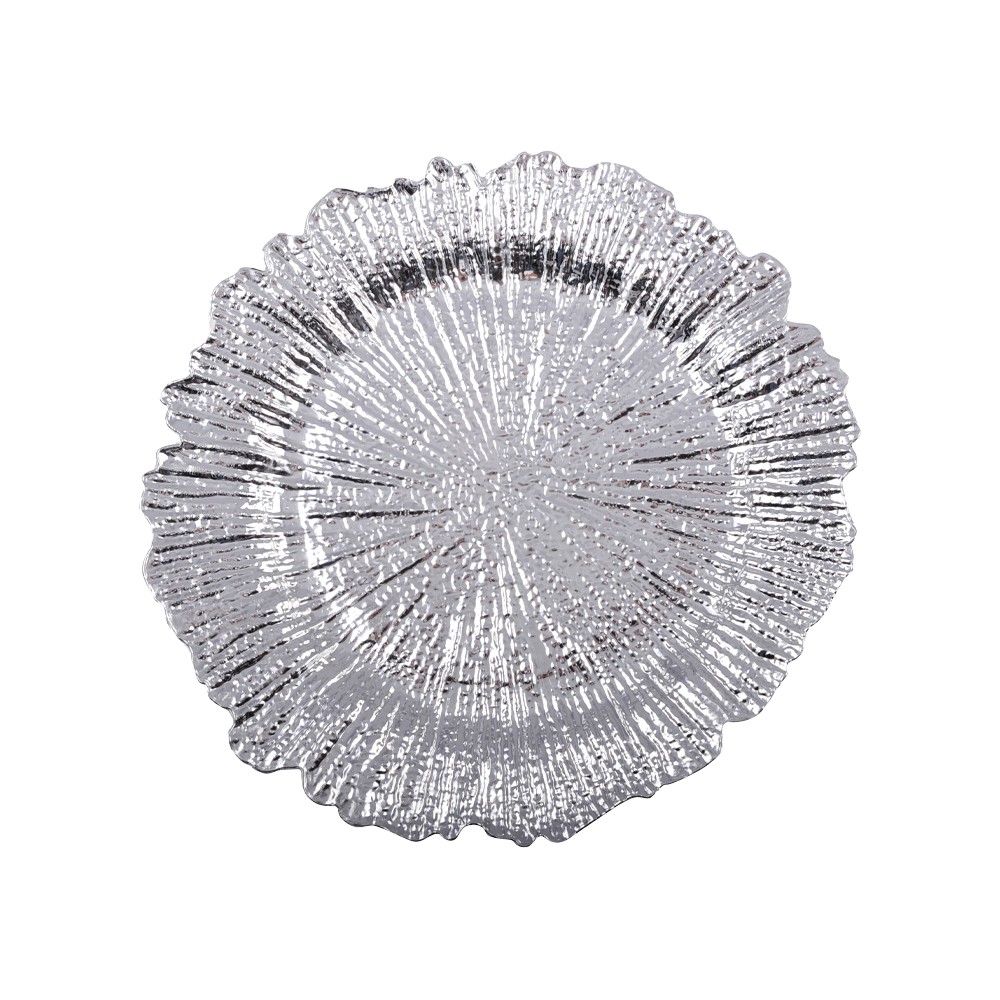 Dessous d'assiette flower argent