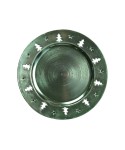 Dessous d'assiette vert brillant décor sapin