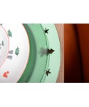 Dessous d'assiette vert brillant décor sapin