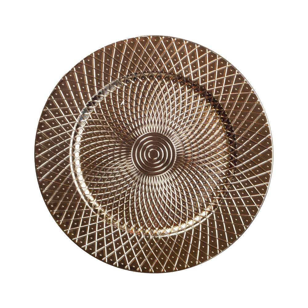Dessous d'assiette à relief doré