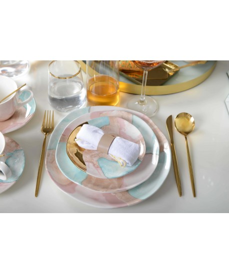 Lot de 4 ronds de serviette en simili cuir