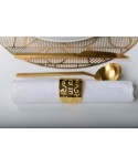 Hag sameah gold napkin rings - set of 4