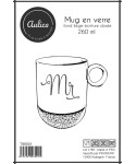 Mug en verre fond liège "Mr"