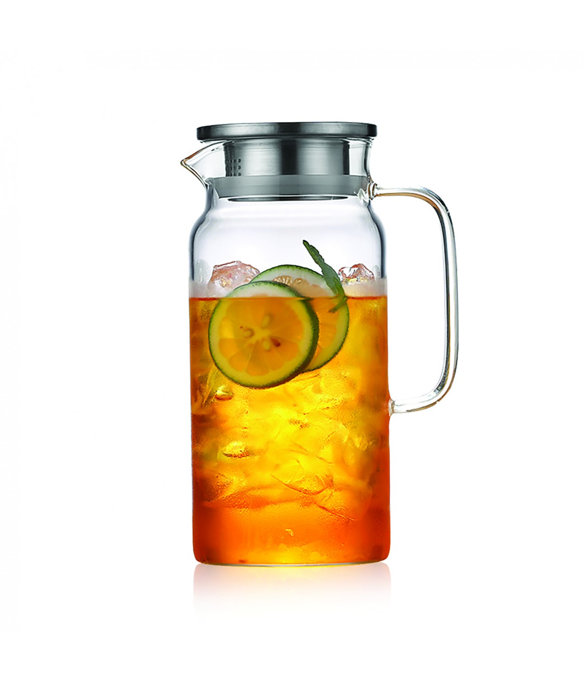 Water carafe with stainless steel lid, 1.2 l