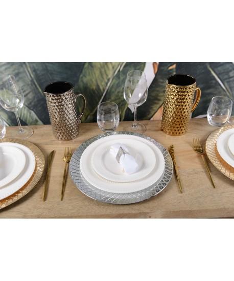 Hammered silver triangle napkin rings - set of 4