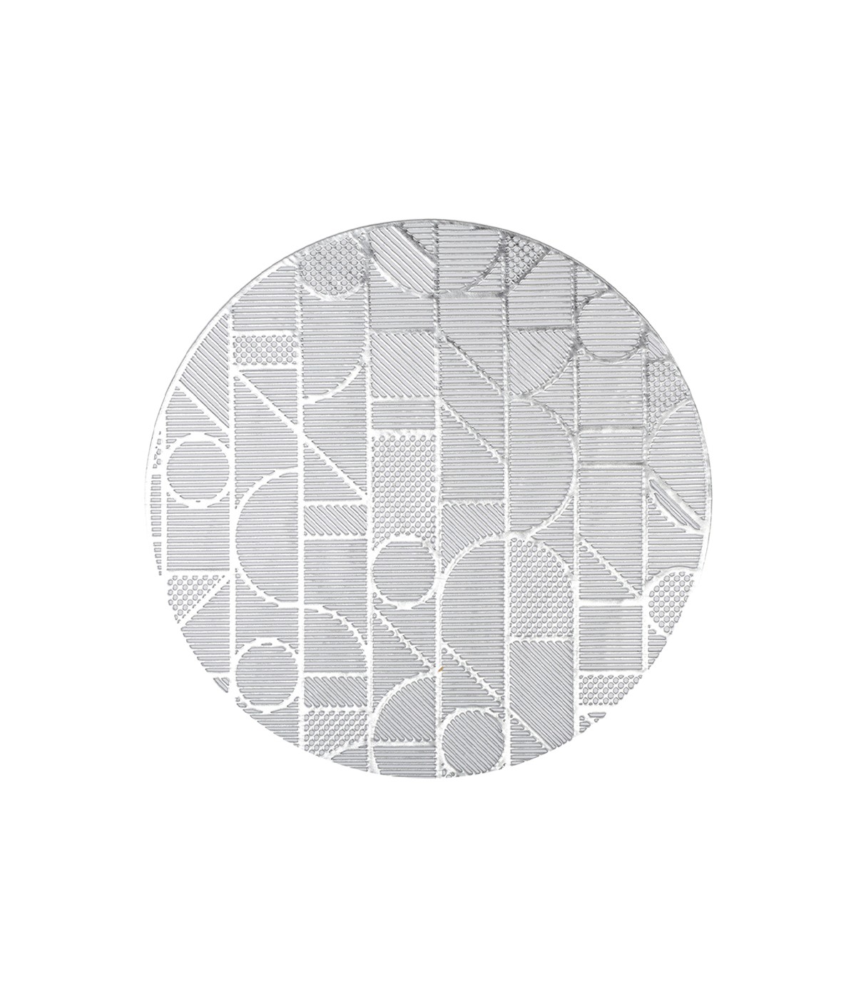 Geometric silver placemat