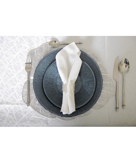 Silver cuff napkin rings - set of 4