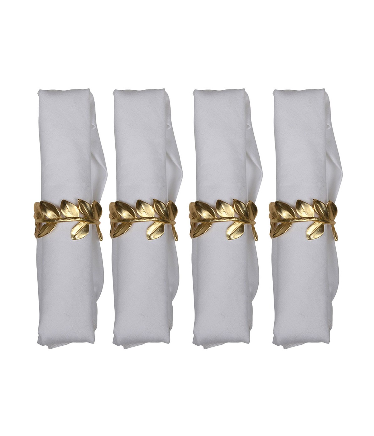 Leaf napkin rings - set of 4