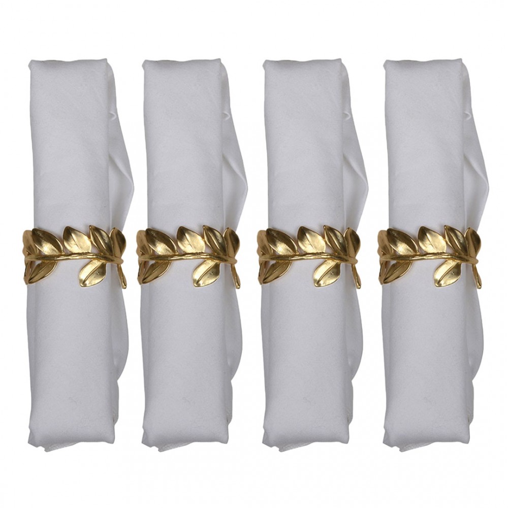 Leaf napkin rings - set of 4