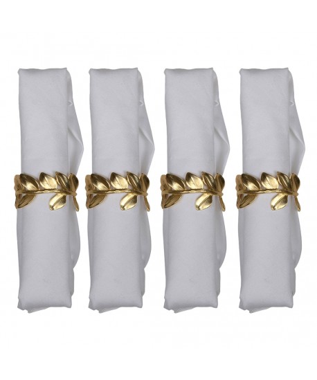 Leaf napkin rings - set of 4