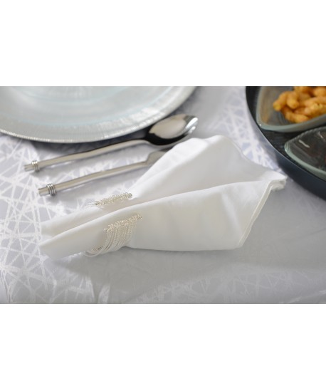 Silver cuff napkin rings - set of 4